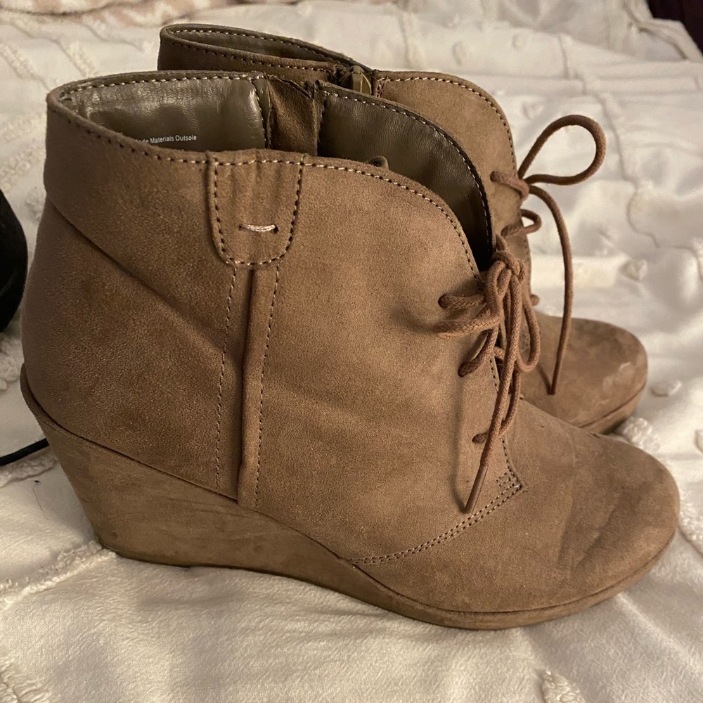 Nude Heeled Booties